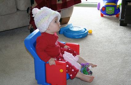 Only a year old, and already a couch potato. How sad.