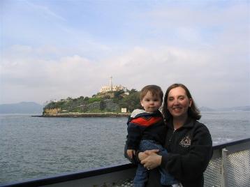 Jenn and Andrew on the way to Alcatraz, too.