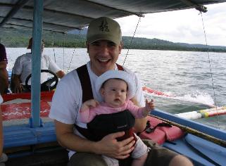 Audrey (as always) had a lot of firsts.  This is her first boat ride.